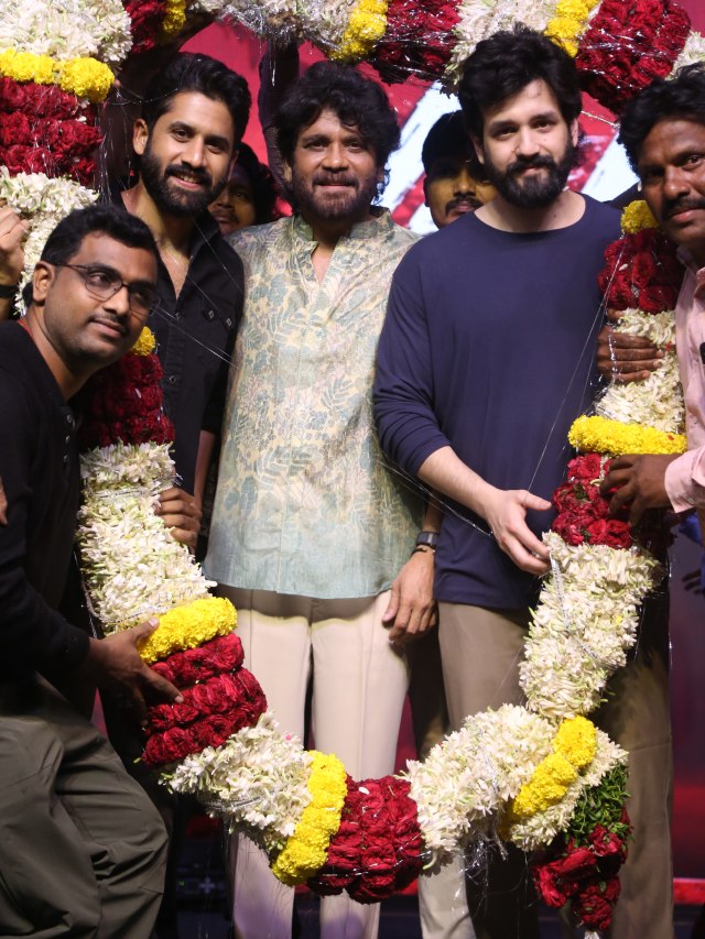 Akkineni Hero's Nagarjuna Naga Chaitanya Akhil in Lenin Blockbuster Vaibhavam Event