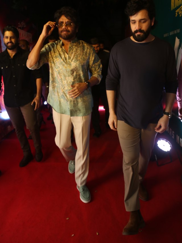 Akkineni Hero's Nagarjuna Naga Chaitanya Akhil in Lenin Blockbuster Vaibhavam Event