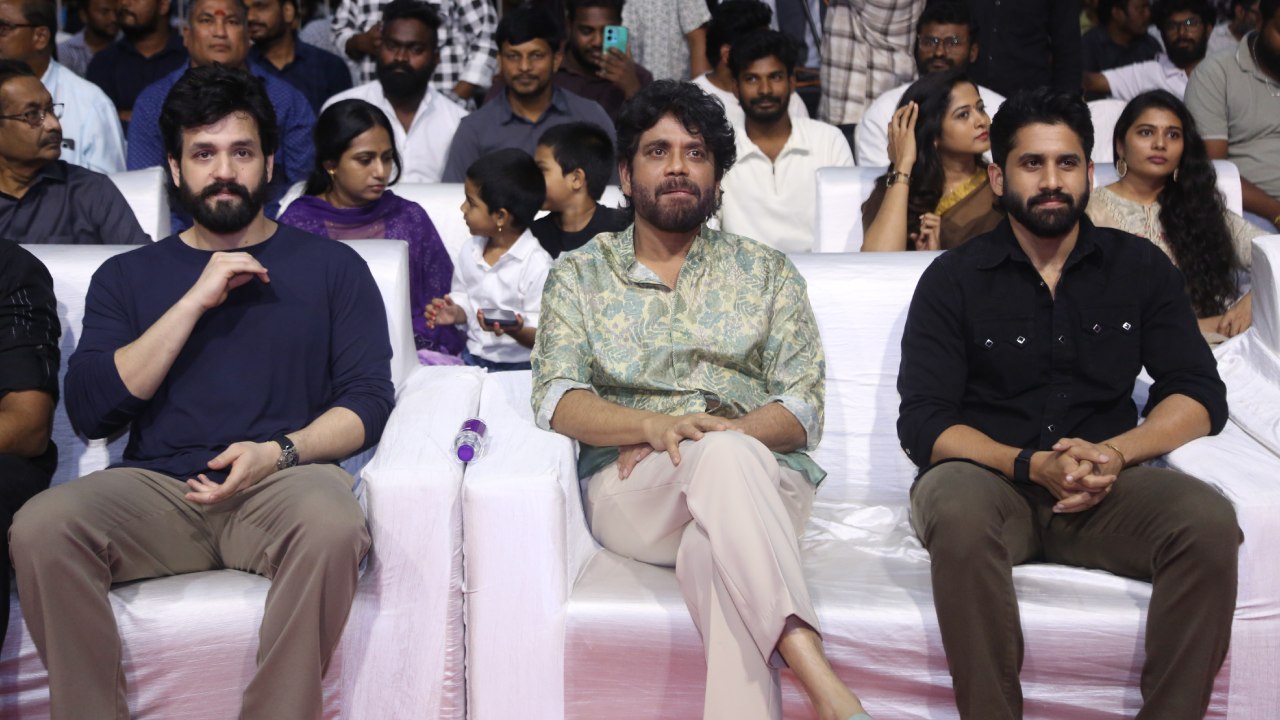 Akkineni Hero's Nagarjuna Naga Chaitanya Akhil in Lenin Blockbuster Vaibhavam Event