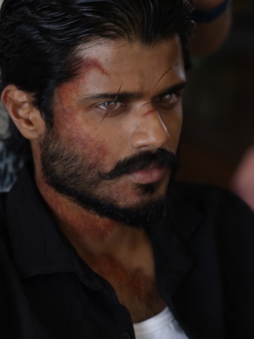 Anand Deverakonda Shares Takshakudu Movie Working Stills