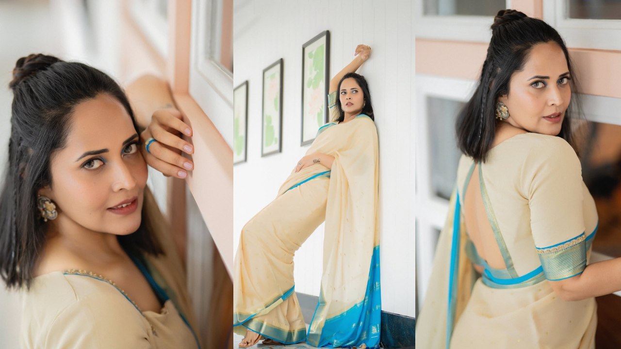 Anasuya Bharadwaj : మత్తెక్కించే చూపులతో.. చీరకట్టులో అనసూయ.. ఫొటోలు..