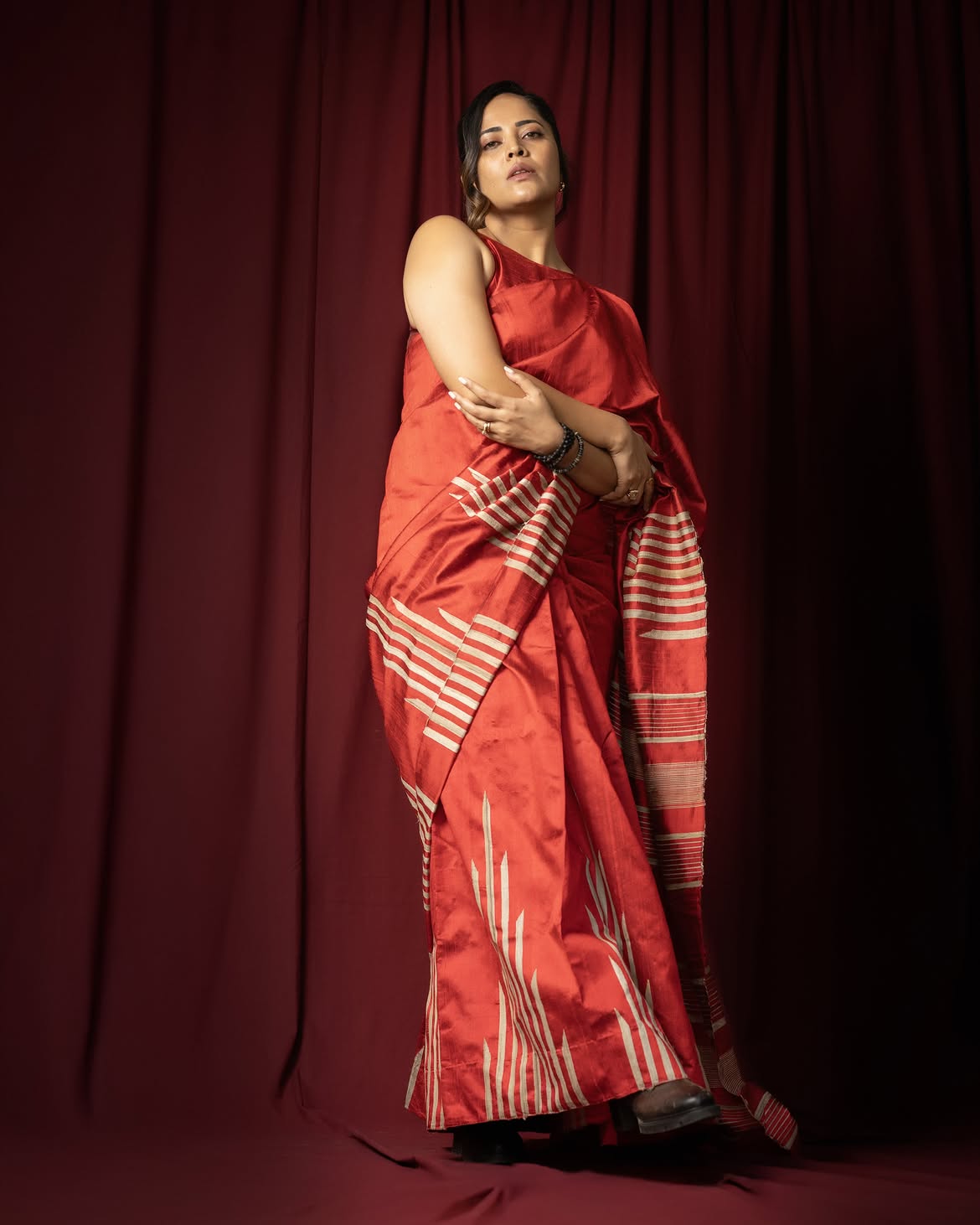 Anasuya Bharadwaj Saree Looks for TedX