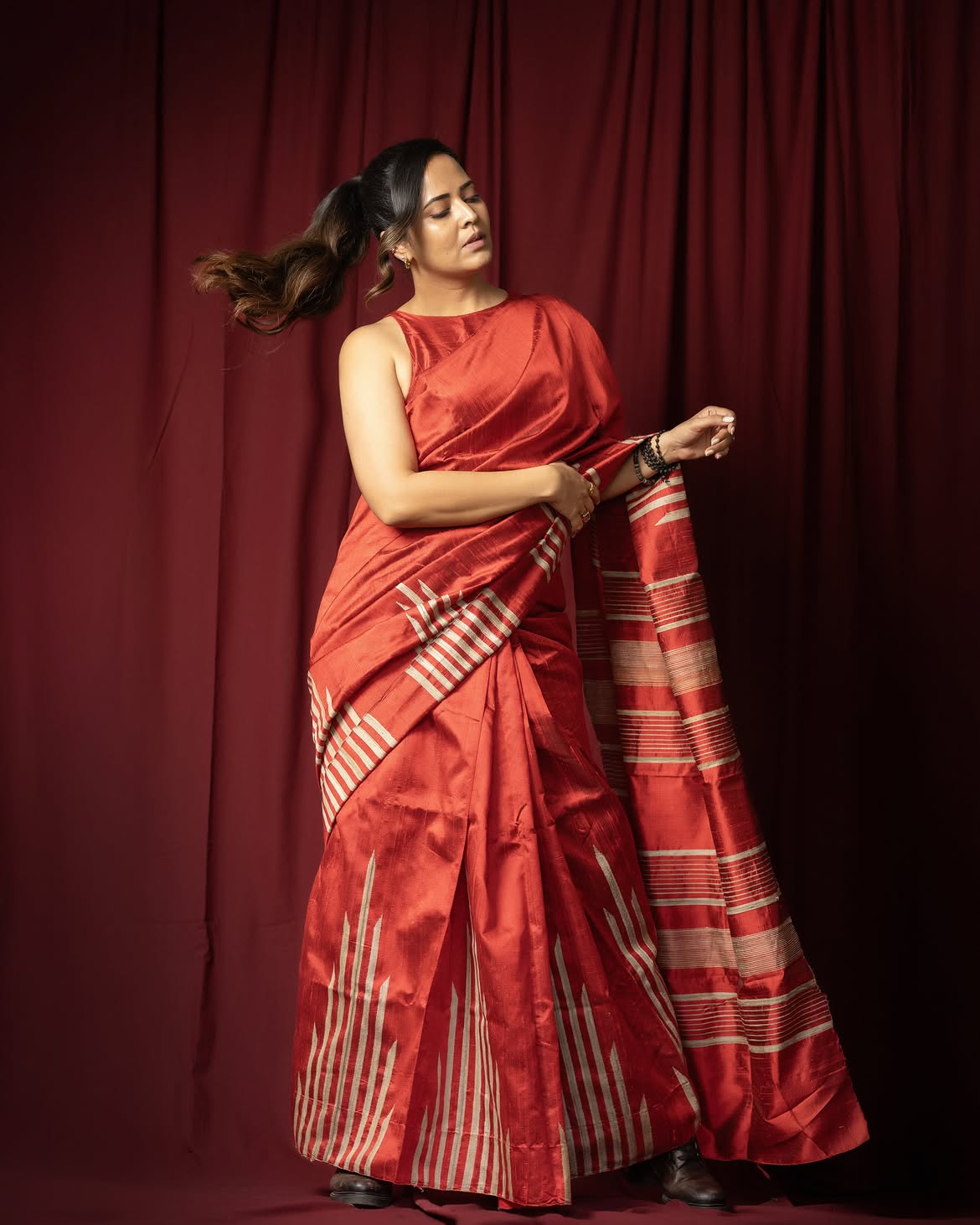 Anasuya Bharadwaj Saree Looks for TedX