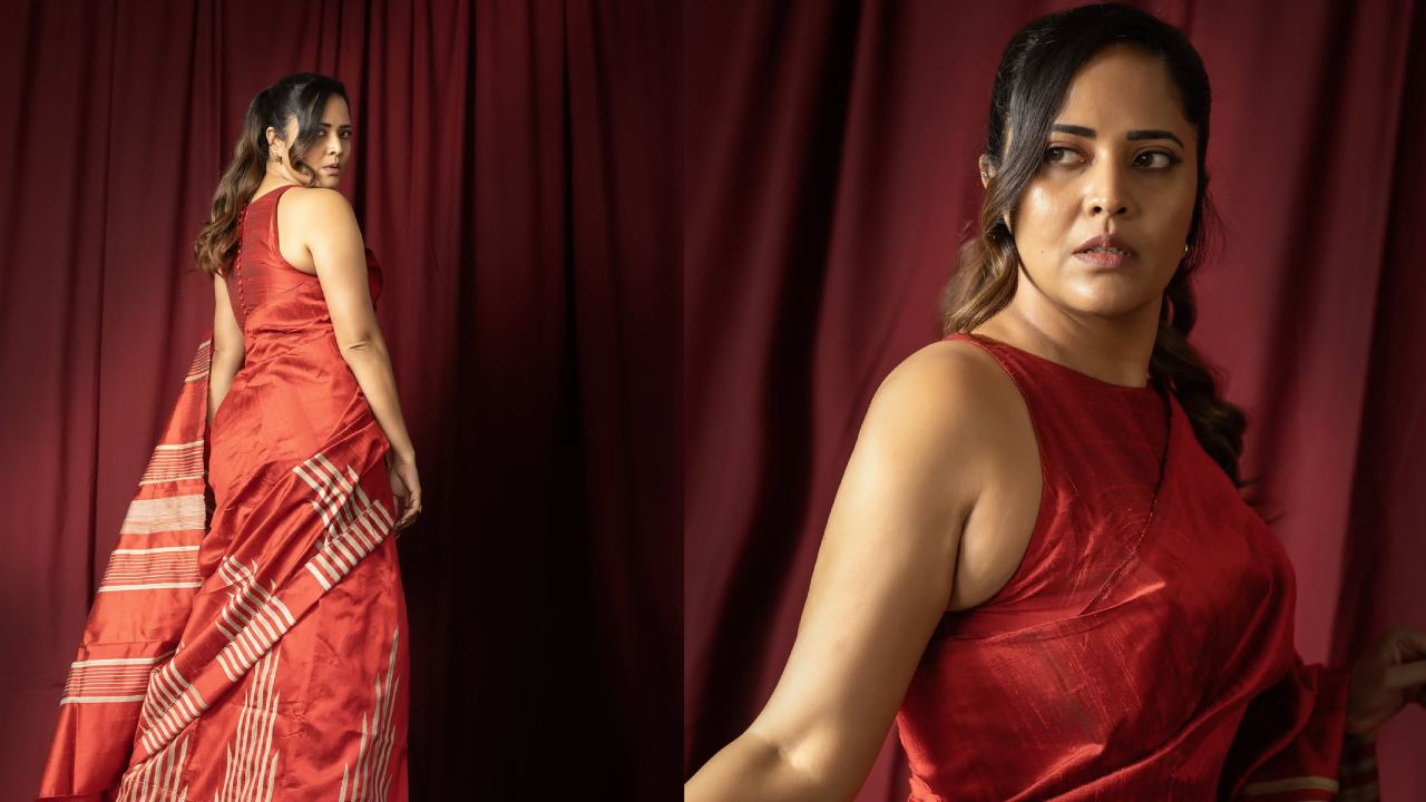 Anasuya Bharadwaj : TedX వేదిక కోసం చీరకట్టులో.. కొత్త హెయిర్ స్టైల్‌తో అనసూయ..
