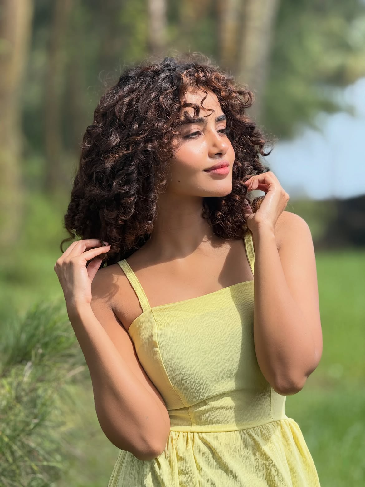 Anupama Parameswaran Enjoying in Nature