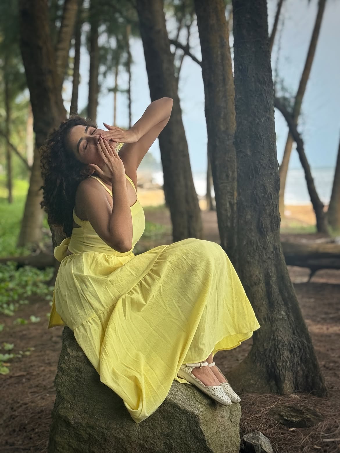 Anupama Parameswaran Enjoying in Nature