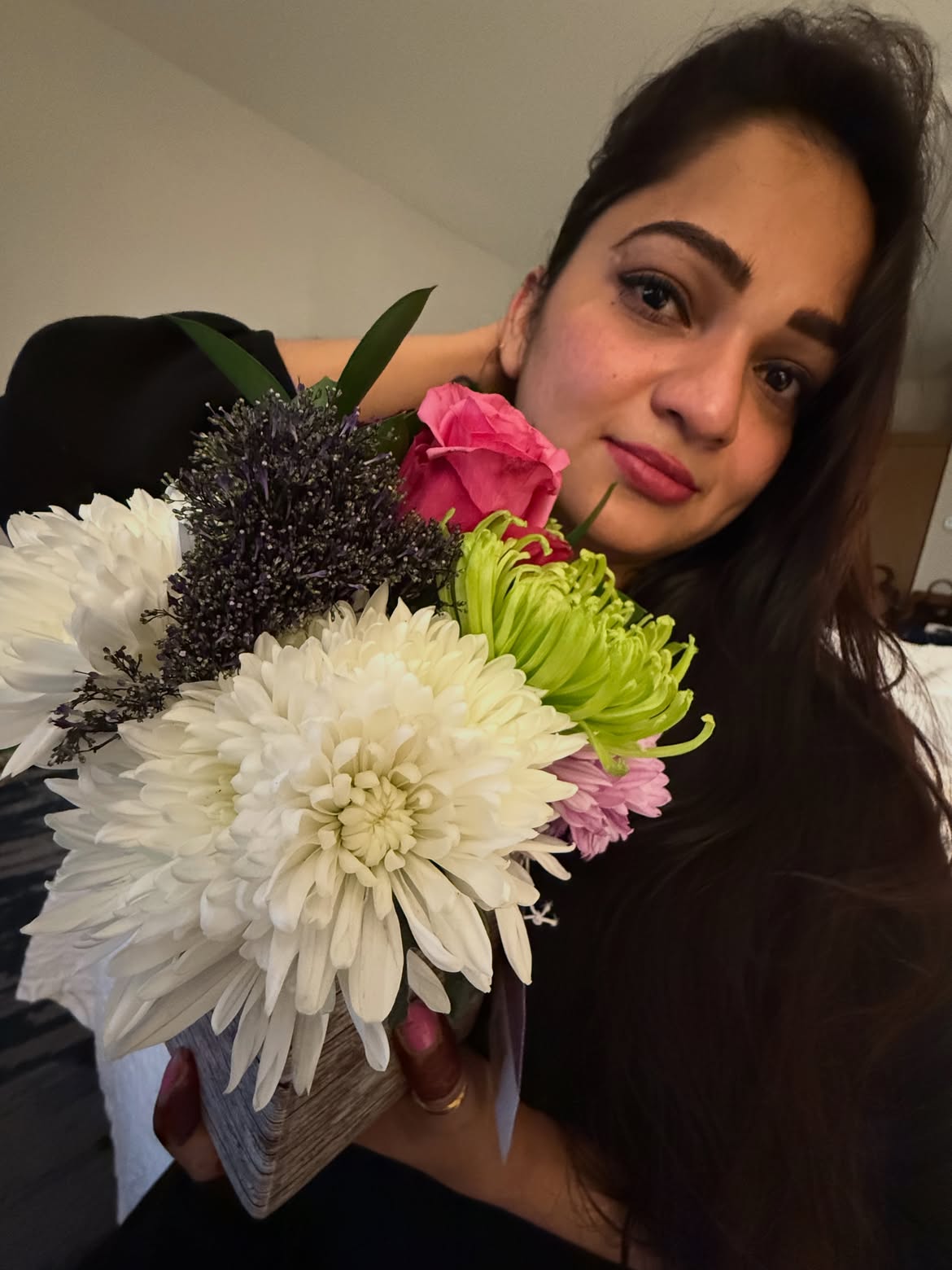 Ashwini Sree Bold Poses in Black Dress