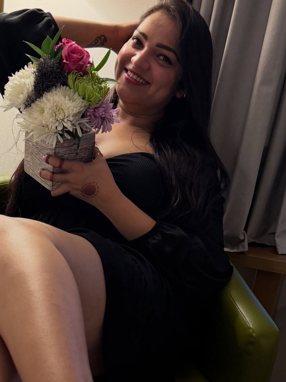 Ashwini Sree Bold Poses in Black Dress