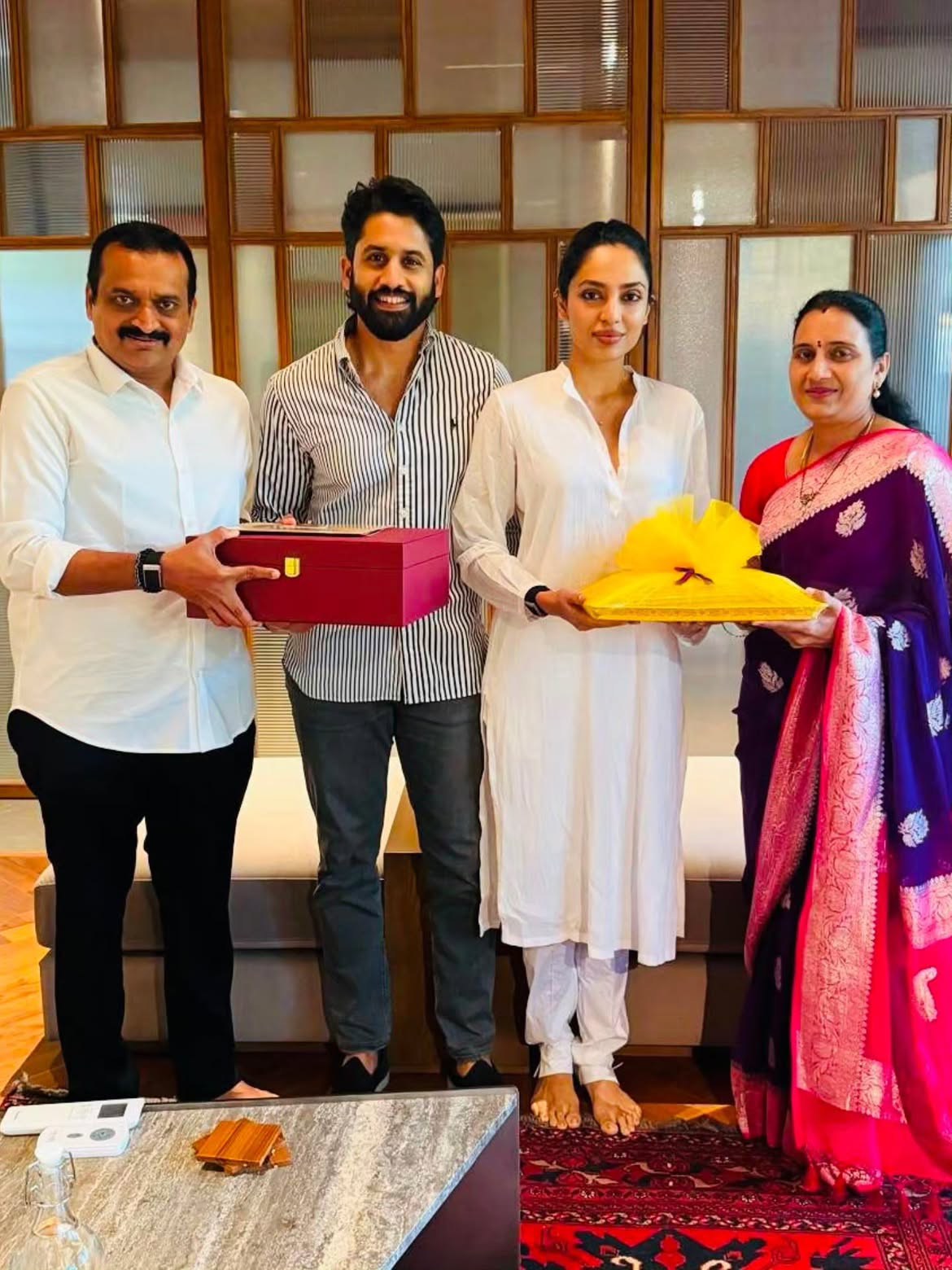 Bandla Ganesh Invites Naga Chaitanya Sobhita Dhulipala for his Daughter Marriage