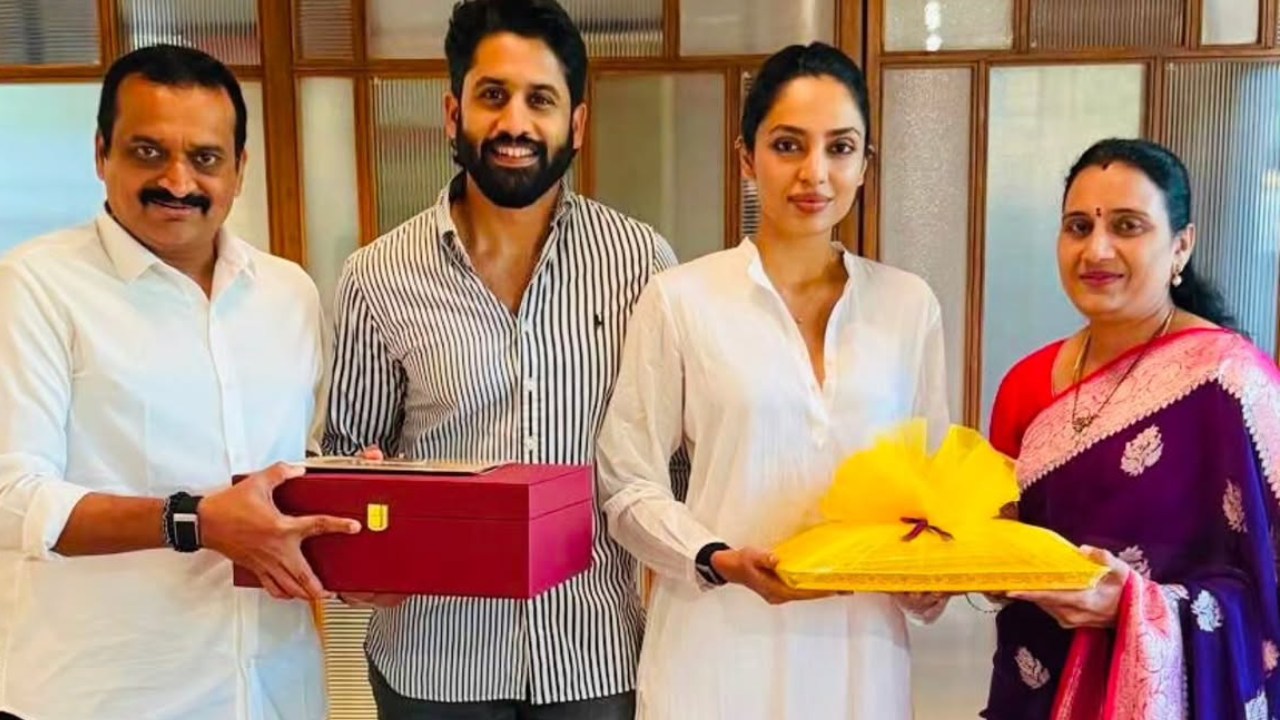 Bandla Ganesh Invites Naga Chaitanya Sobhita Dhulipala for his Daughter Marriage