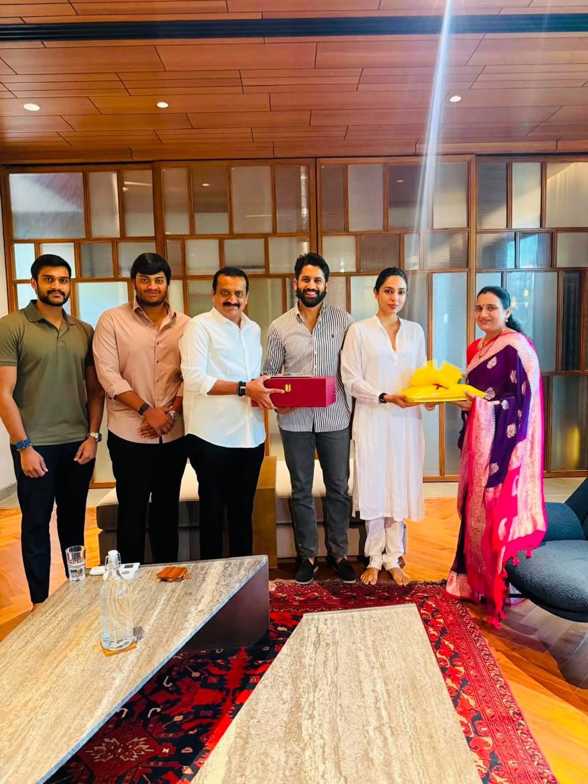 Bandla Ganesh Invites Naga Chaitanya Sobhita Dhulipala for his Daughter Marriage