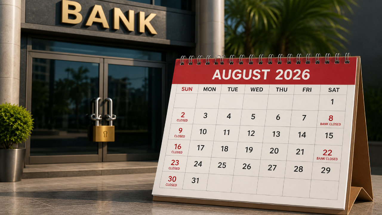 Bank Holidays August 2026 : ఆగస్టులో బ్యాంకు పని ఉందా? 14 రోజులు బ్యాంకులకు సెలవులు.. ఈ తేదీల్లో వెళ్లొద్దు.. ఫుల్ లిస్ట్!
