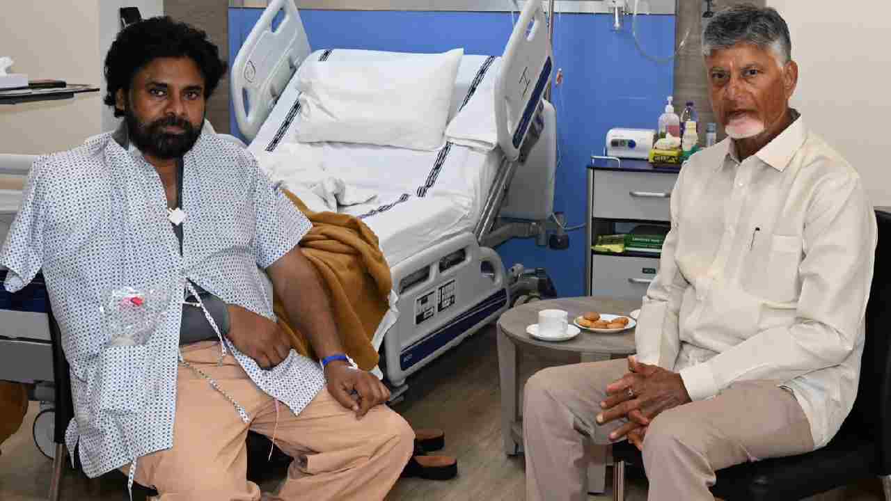 Chandrababu Met Pawan: పవన్ కళ్యాణ్‌ భుజానికి సర్జరీ.. ముంబయి వెళ్లి కలిసిన సీఎం చంద్రబాబు