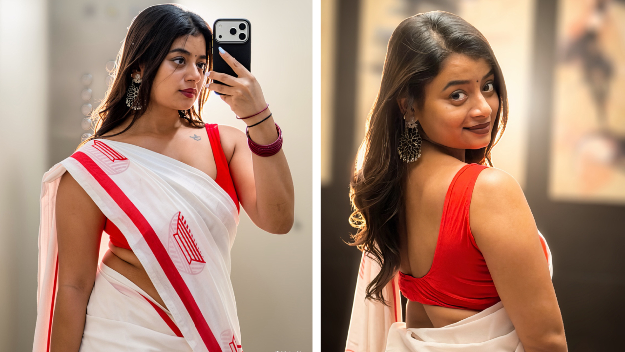 Nainika : వైట్ శారీ.. స్లీవ్ లెస్ బ్లౌజ్‌.. నైనిక అందాలు అద‌ర‌హో..