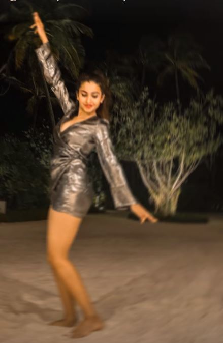 Deepika Pilli Enjoying Vacation in Beach