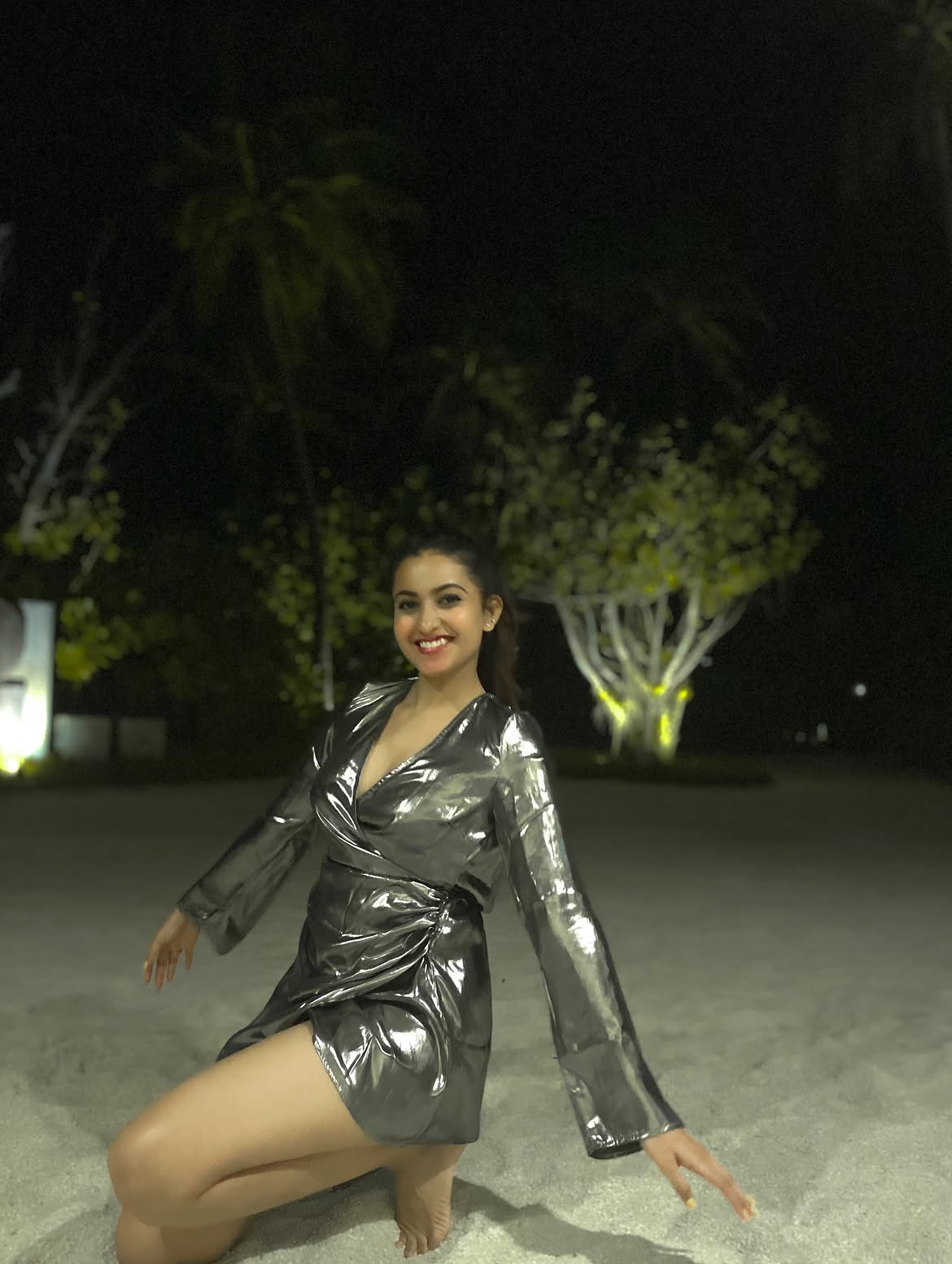 Deepika Pilli Enjoying Vacation in Beach
