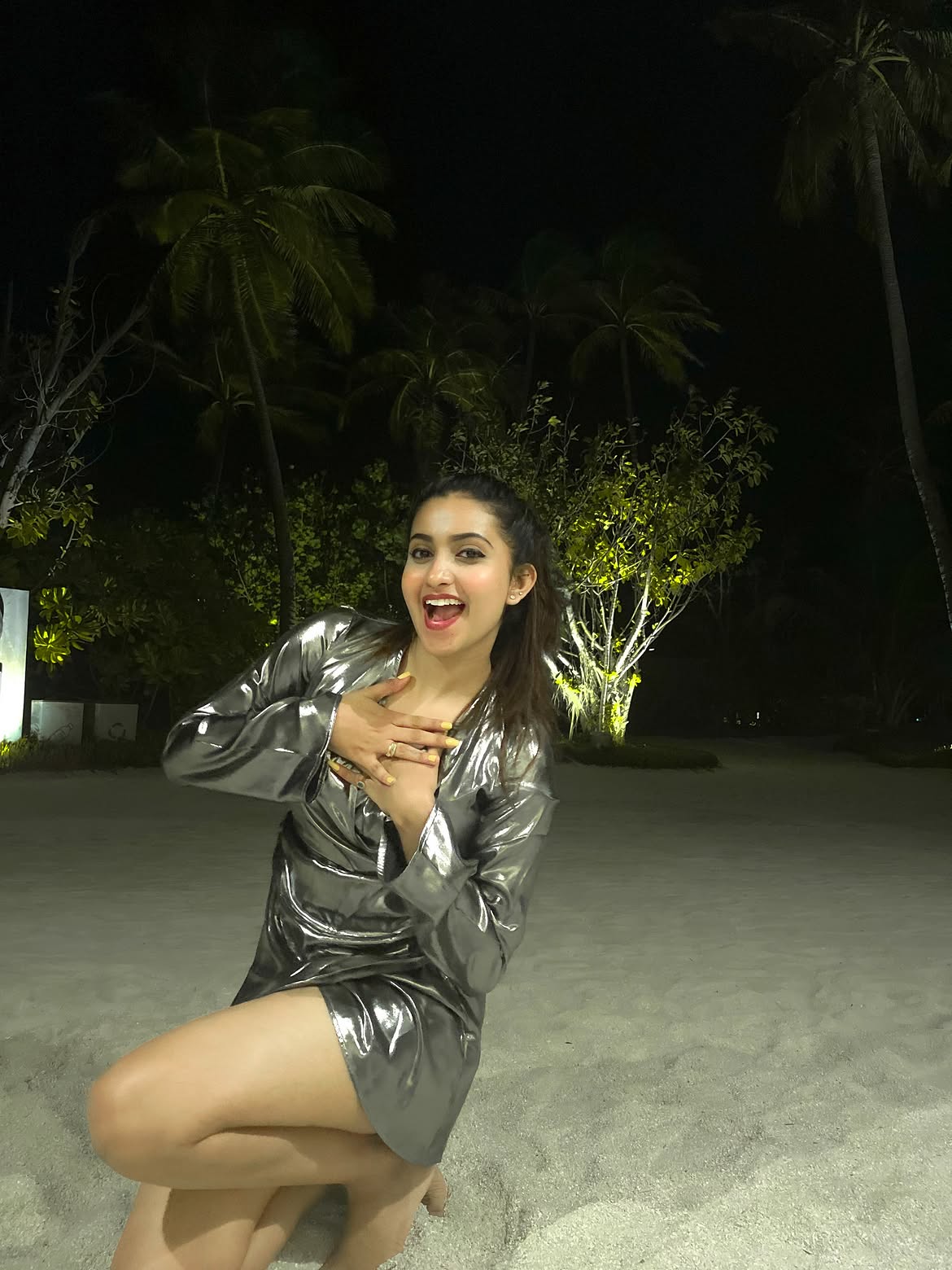 Deepika Pilli Enjoying Vacation in Beach