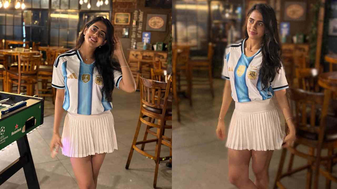 Gehna Sippy : ఫుట్ బాల్ ఫీవర్.. అర్జెంటీనా జెర్సీతో హీరోయిన్ గెహనా సిప్పి క్యూట్ ఫొటోలు..