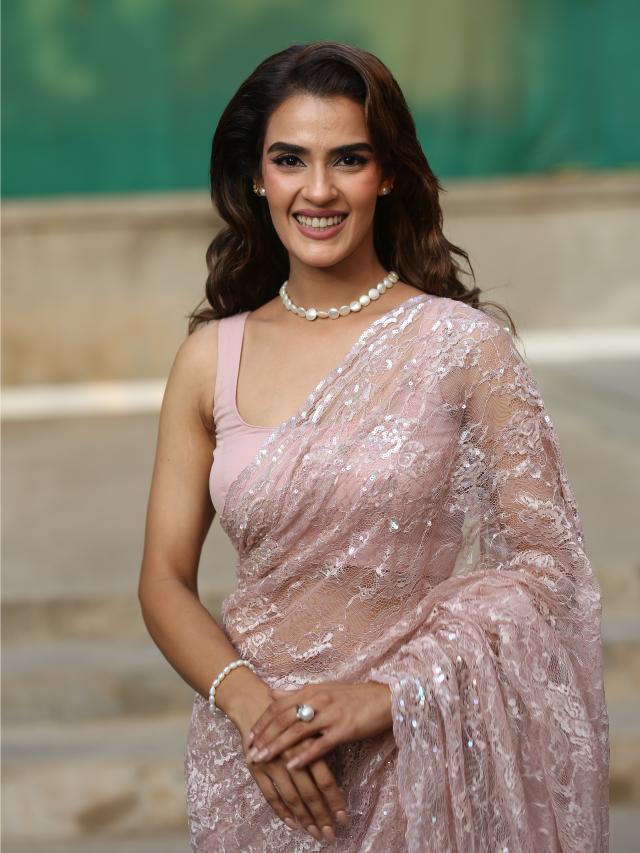 Kavya Thapar Shines in Saree at Song Launch Event