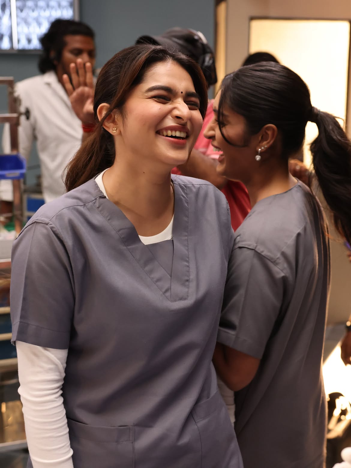 Kayadu Lohar Shares Hrudhayam Murali Working Stills