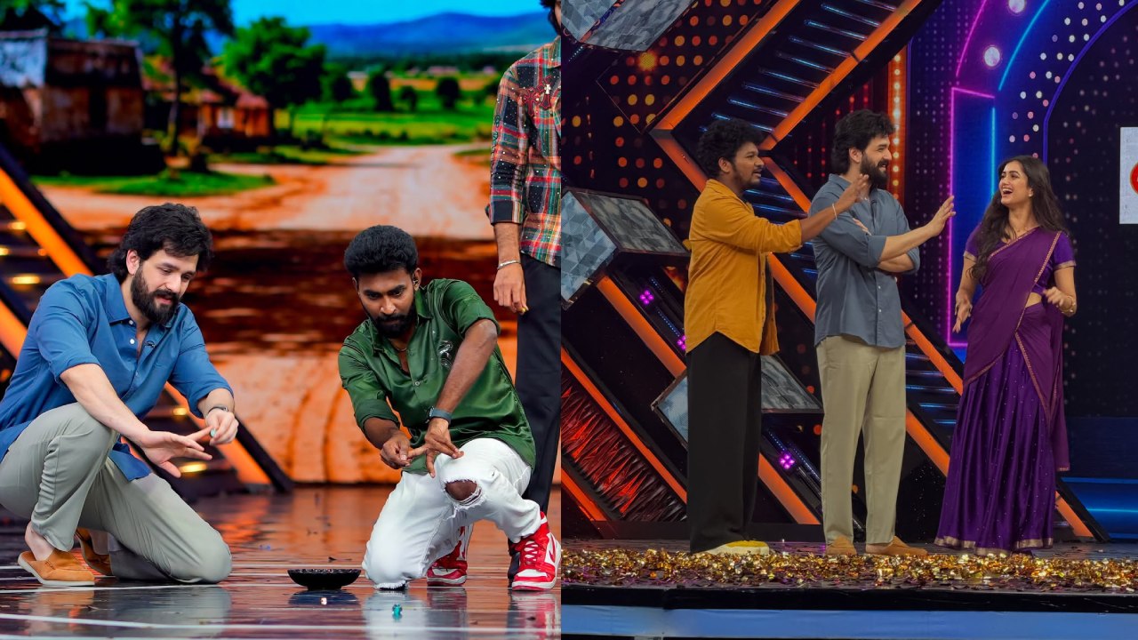 Akhil Bhagyashri Borse : టీవీ షోలో సందడి చేసిన అఖిల్, భాగ్యశ్రీ భోర్సే.. ఫొటోలు..
