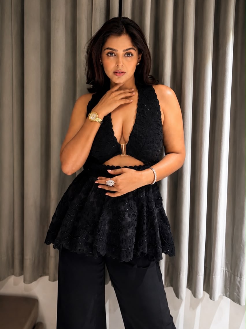 Monaal Gajjar Mesmerizing in Black Dress