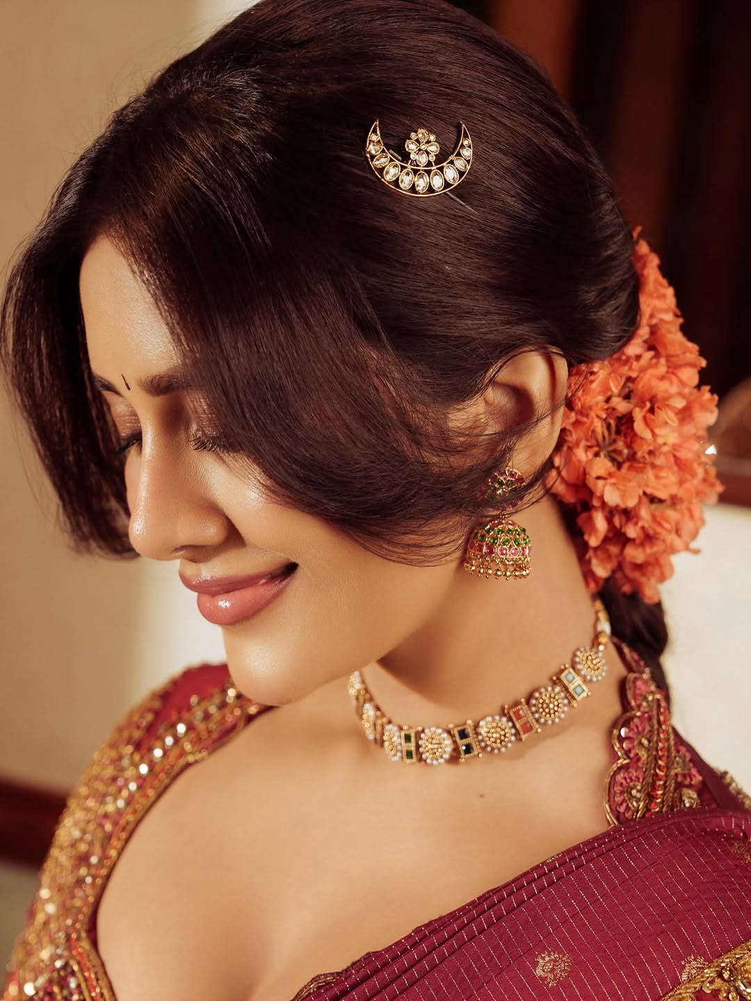 Nabha Natesh Stunning Looks in Half Saree