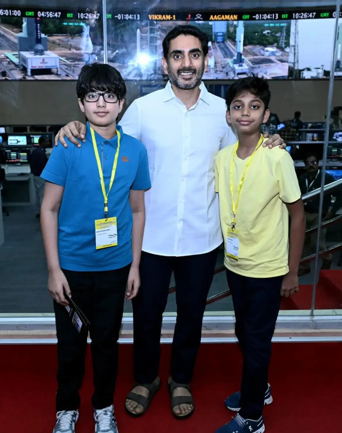 Nara Lokesh Visits Sriharikota with his Son Devansh