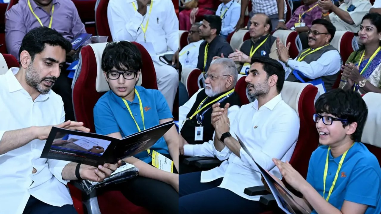 Nara Lokesh Visits Sriharikota with his Son Devansh
