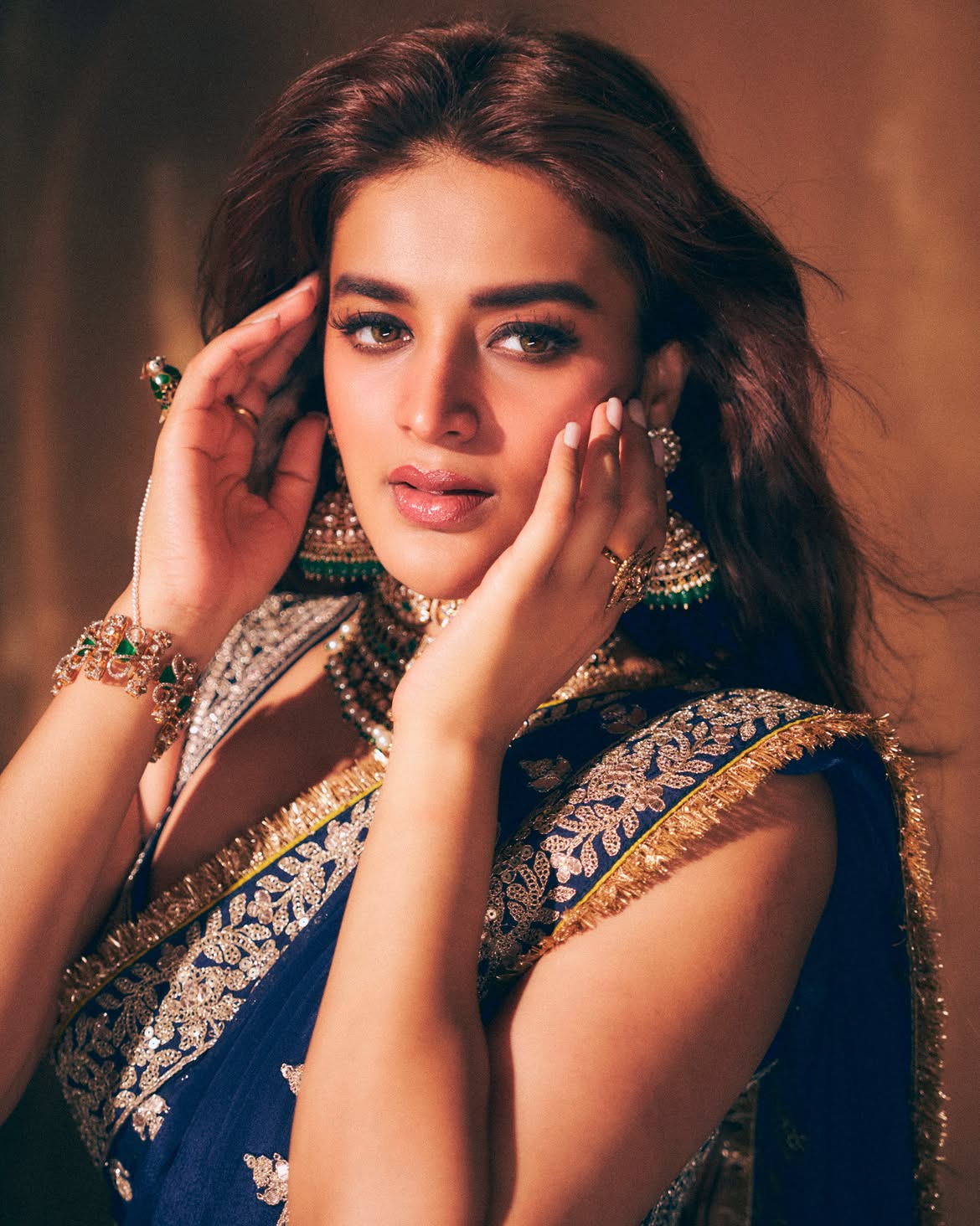 Nidhhi Agerwal Shines in Saree Looks