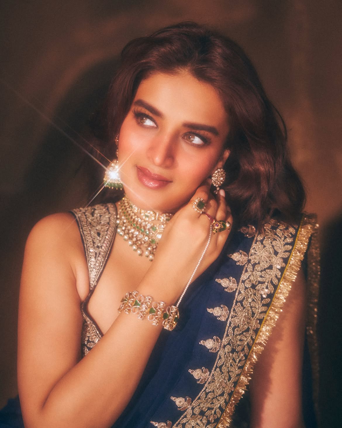 Nidhhi Agerwal Shines in Saree Looks