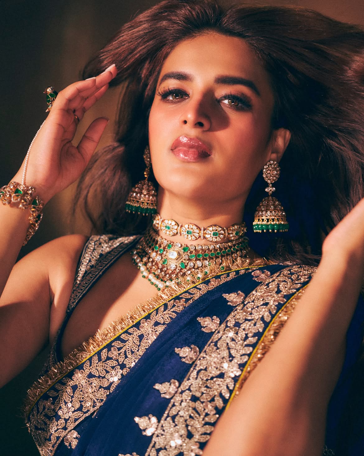 Nidhhi Agerwal Shines in Saree Looks