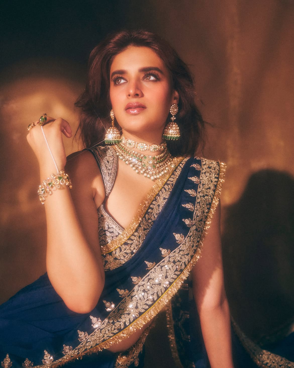 Nidhhi Agerwal Shines in Saree Looks
