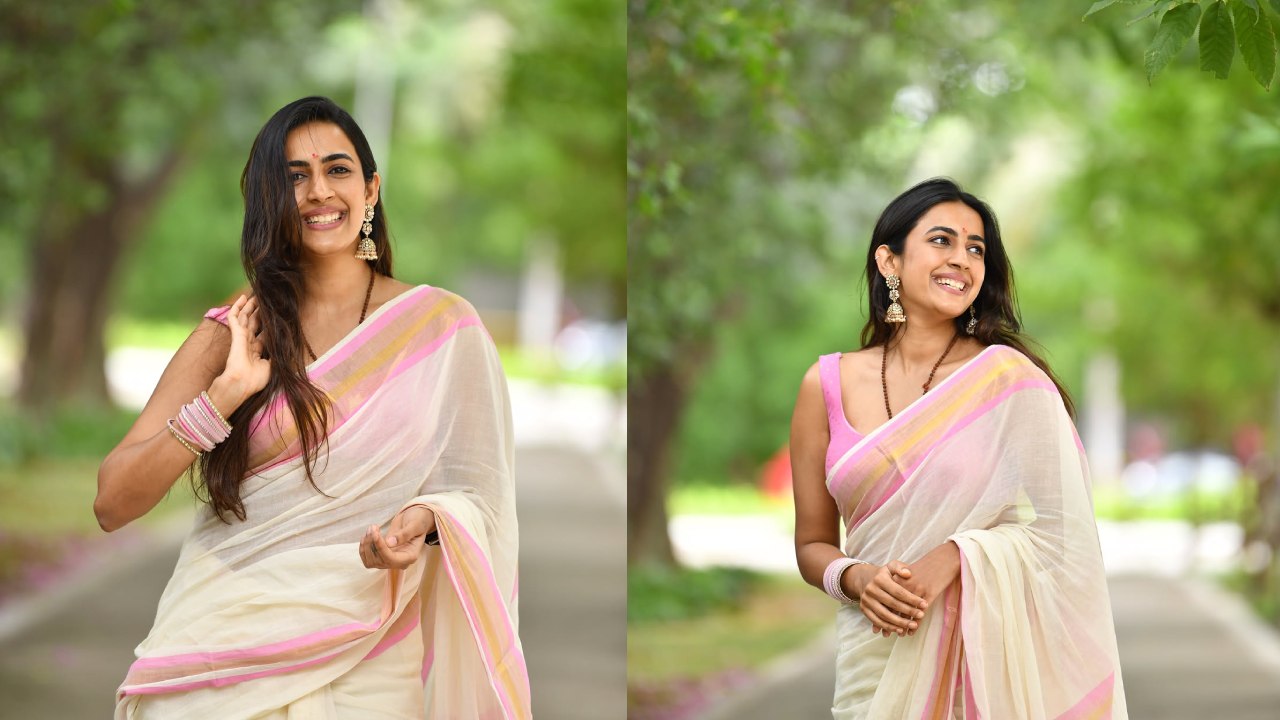 Niharika Konidela : చీరకట్టులో నిహారిక నవ్వుతూ.. ఎంత క్యూట్ గా ఉందో..