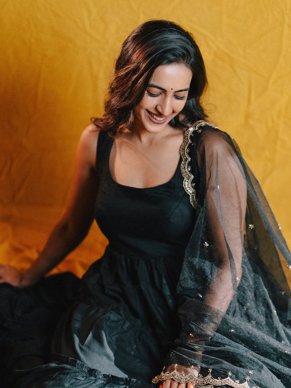 Niharika Konidela Simpul Looks in Black Dress