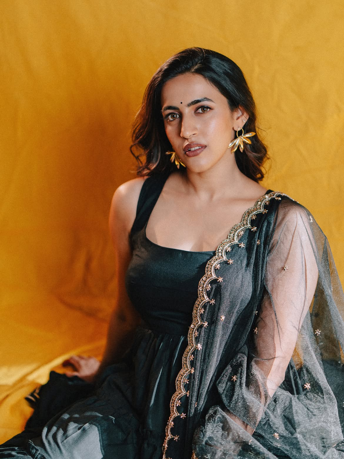 Niharika Konidela Simpul Looks in Black Dress