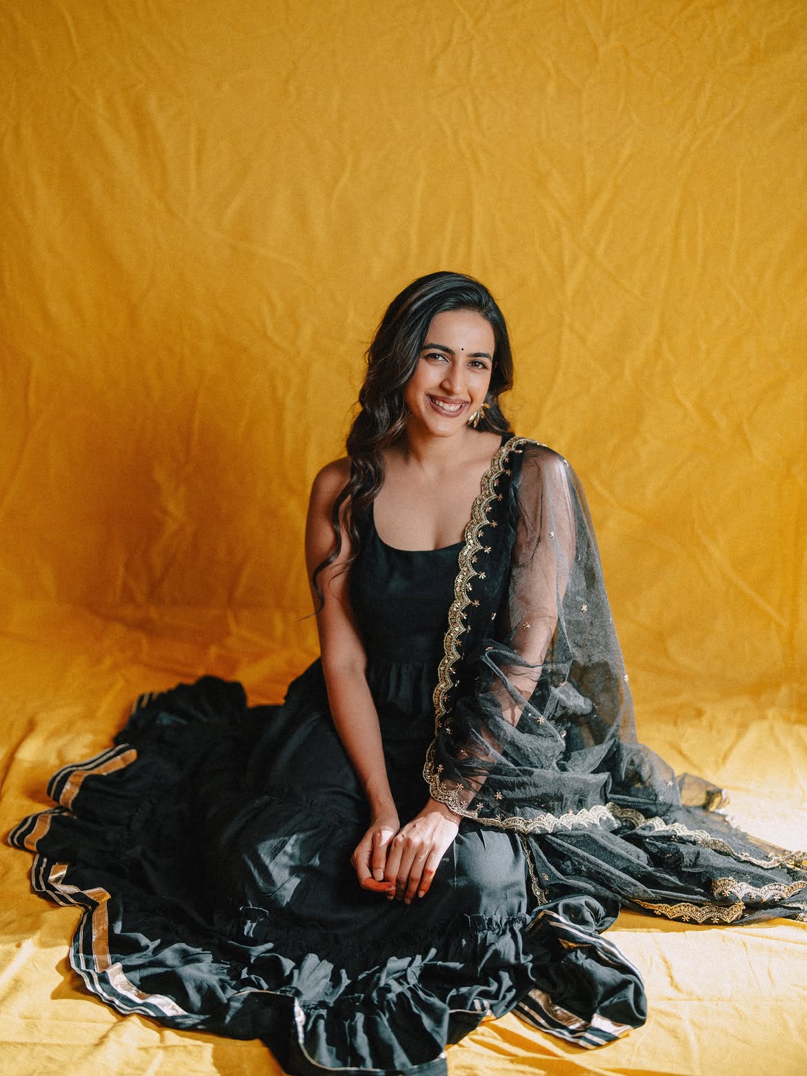 Niharika Konidela Simpul Looks in Black Dress