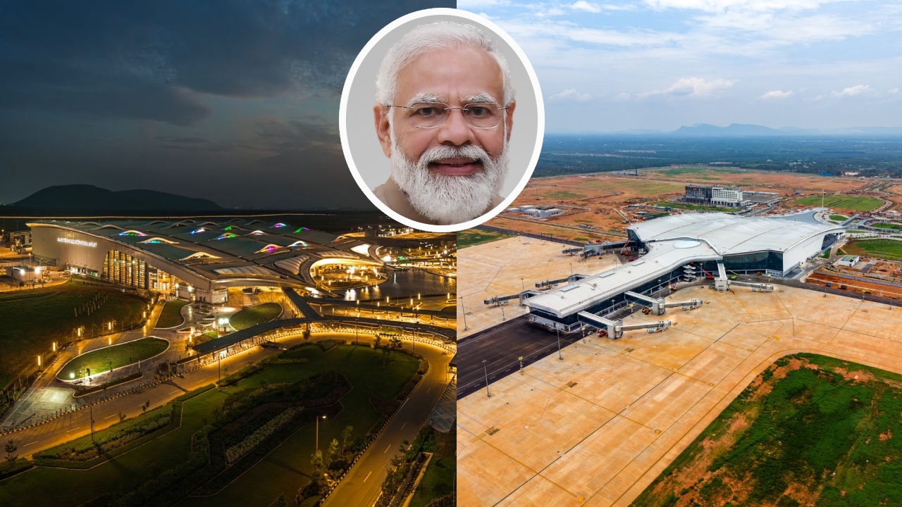 Bhogapuram Airport : చూసేందుకు రెండు క‌ళ్లు చాలవు.. భోగాపురం ఎయిర్ పోర్ట్ ఫోటోలు షేర్ చేసిన ప్ర‌ధాని మోదీ..