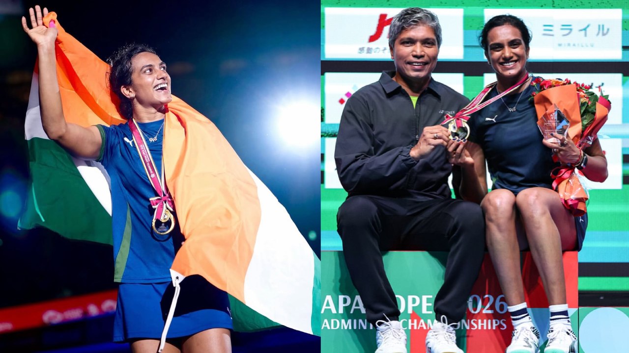 PV Sindhu : చరిత్ర సృష్టించిన తర్వాత.. మెడల్ తో పీవీ సింధు ఫొటోలు..