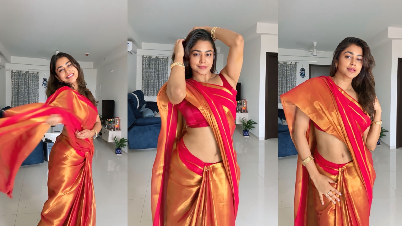 Payal Radhakrishna : రెడ్ శారీలో మ‌త్తెక్కిస్తున్న పాపం ప్ర‌తాప్ హీరోయిన్‌.. న‌డుమందాల‌తో.. ఫోటోలు