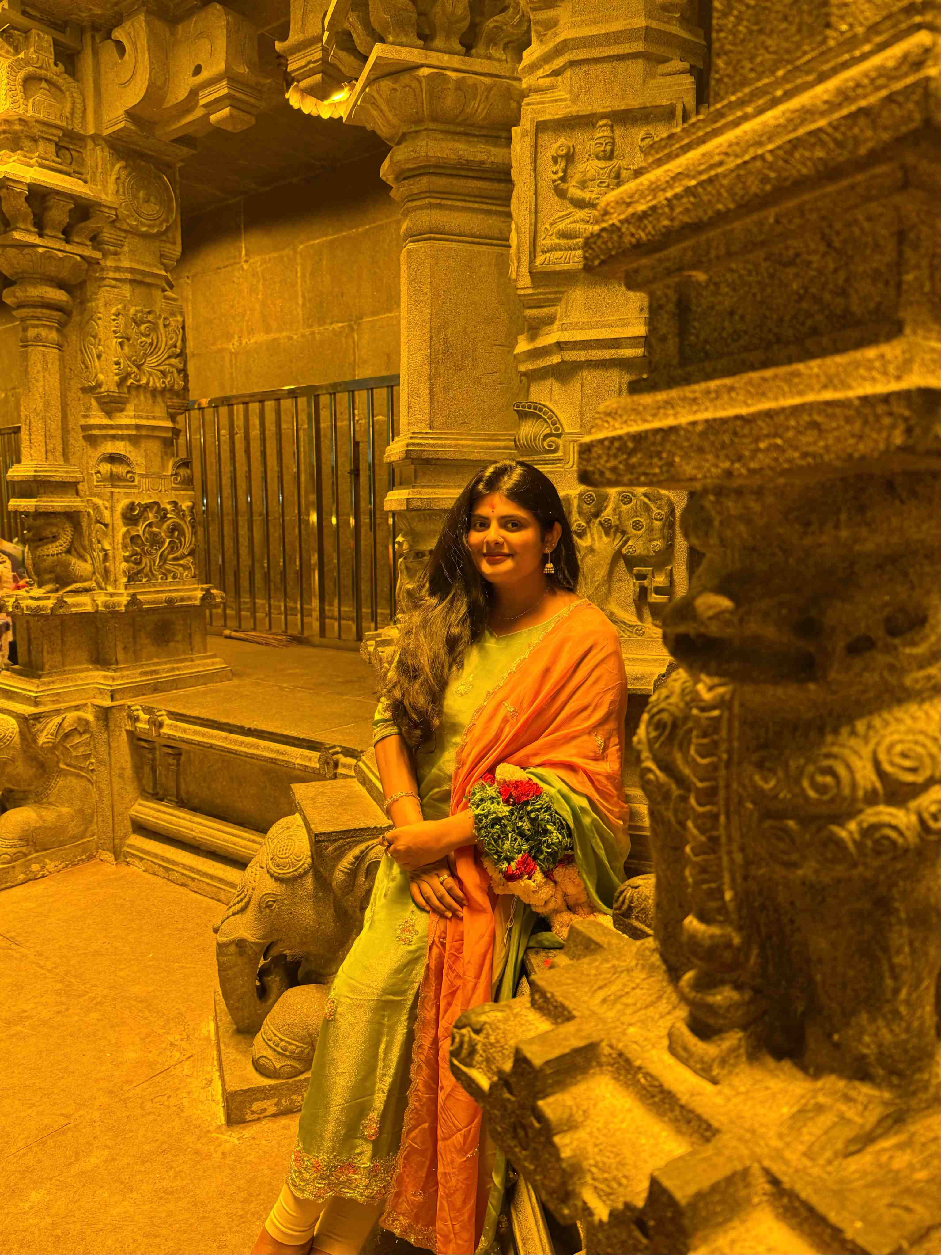 Pavithra Puri in Temple