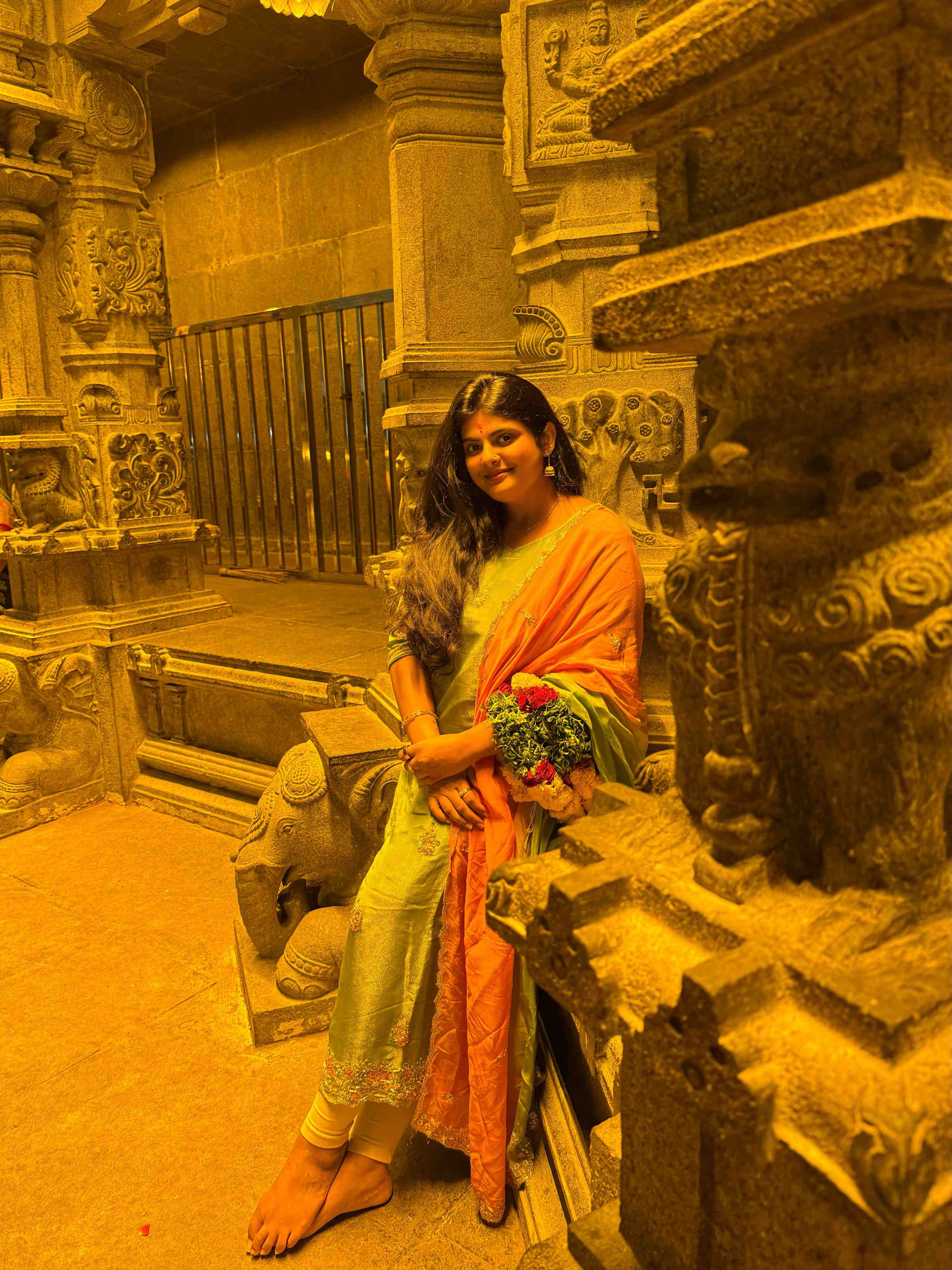 Pavithra Puri in Temple