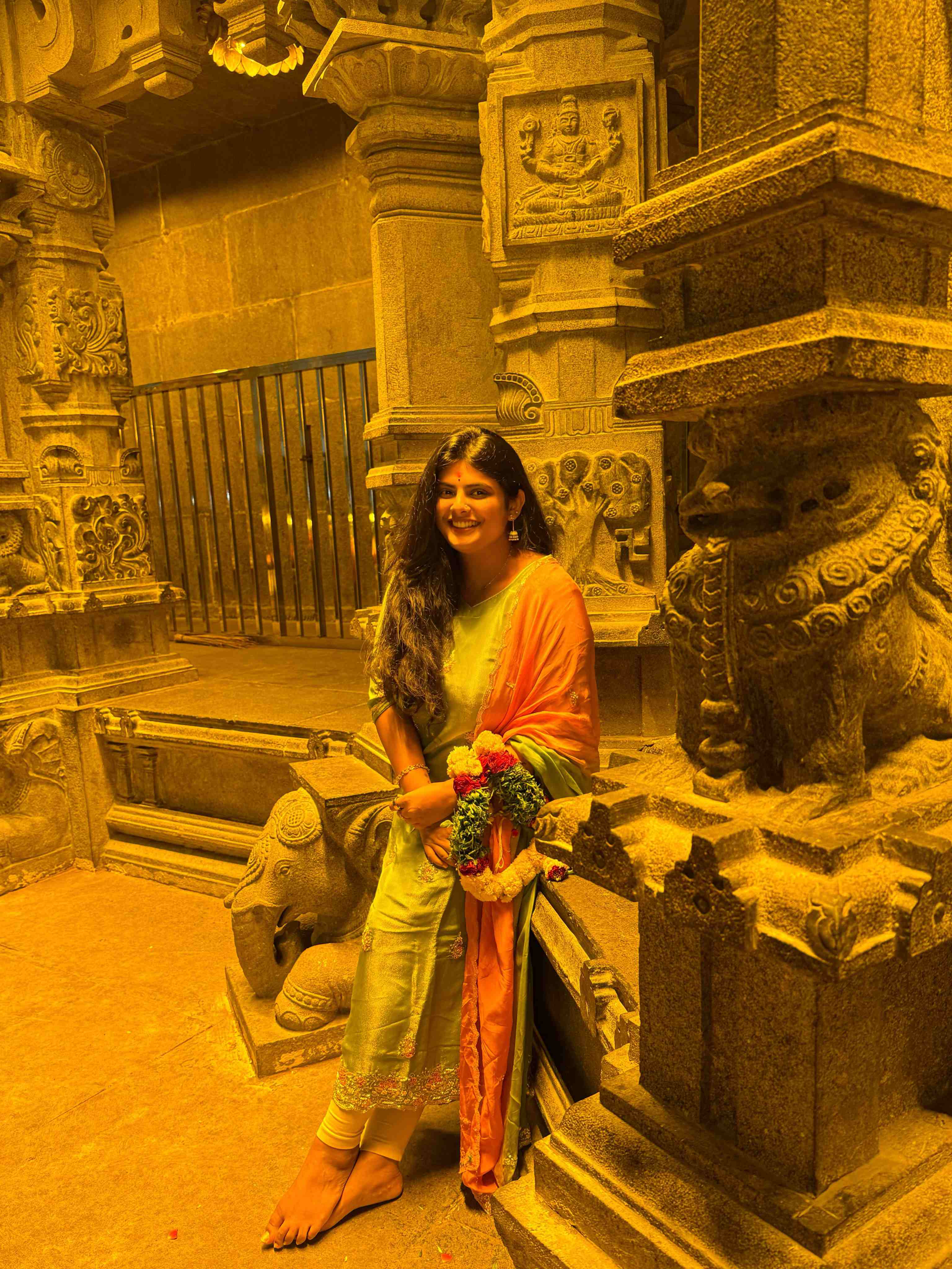 Pavithra Puri in Temple