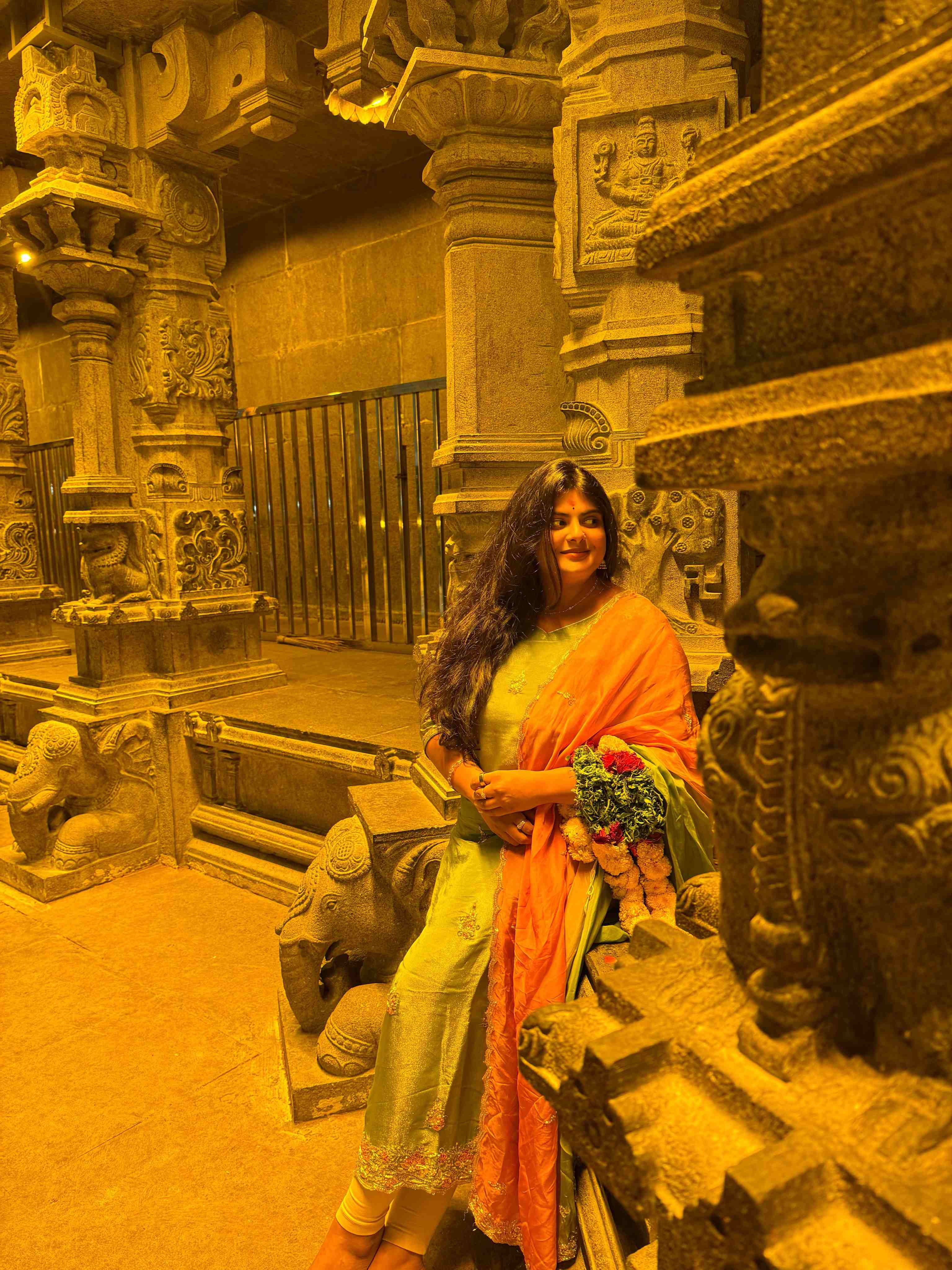 Pavithra Puri in Temple