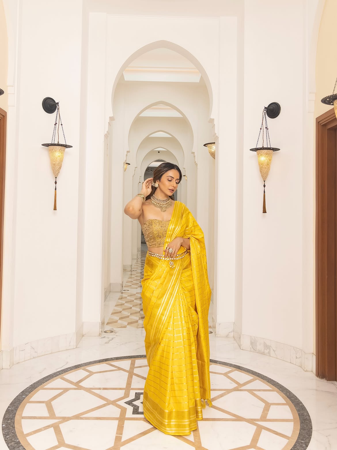 Rakul Preet Singh Stunning Looks in Saree for Ramayana Event