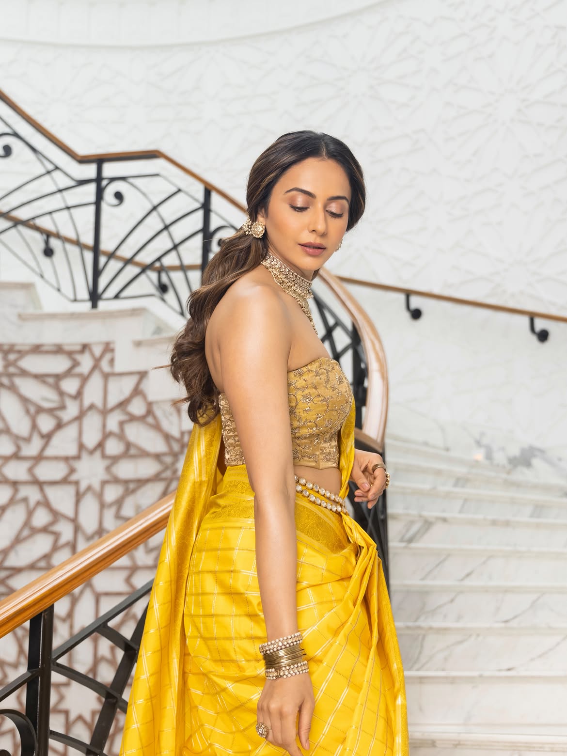 Rakul Preet Singh Stunning Looks in Saree for Ramayana Event