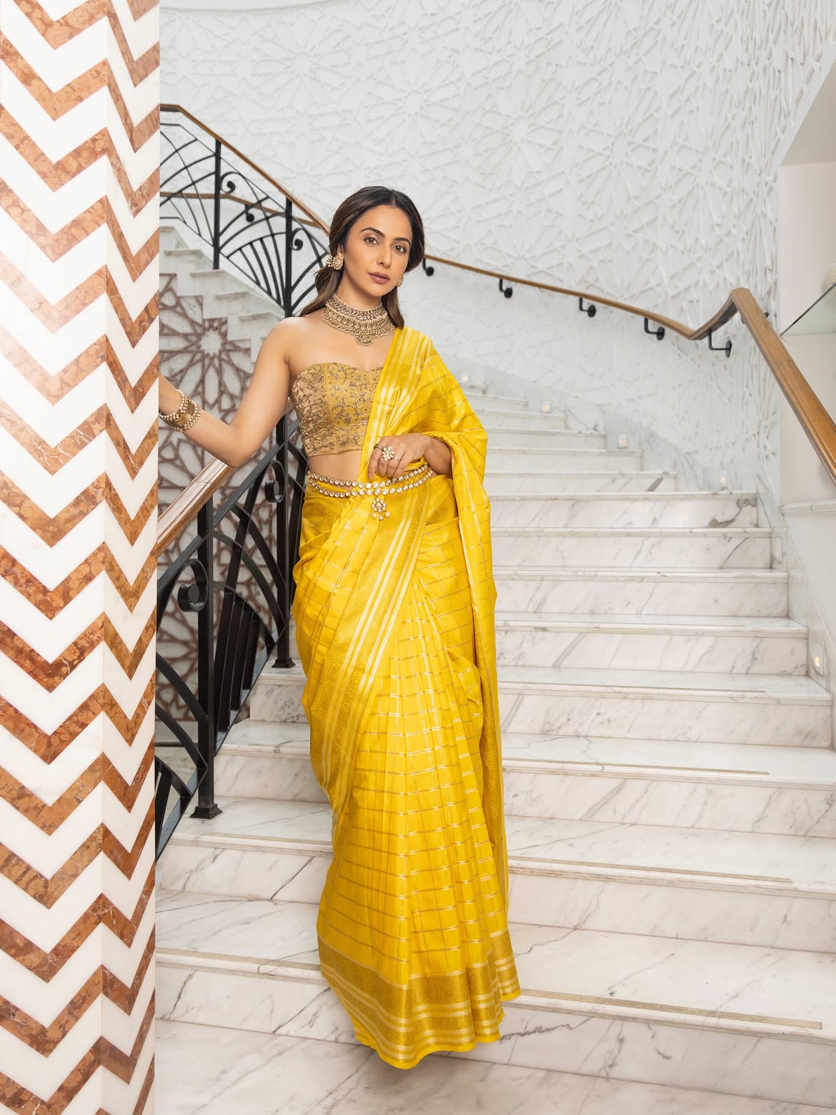 Rakul Preet Singh Stunning Looks in Saree for Ramayana Event