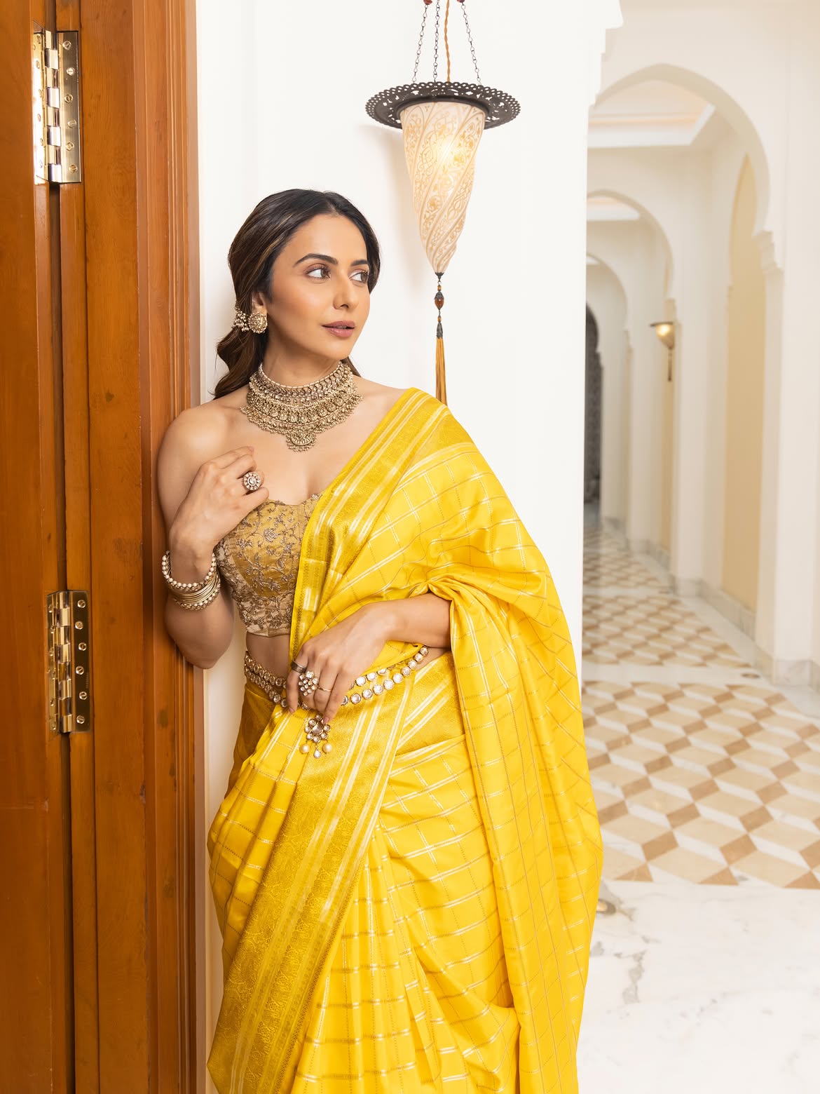 Rakul Preet Singh Stunning Looks in Saree for Ramayana Event
