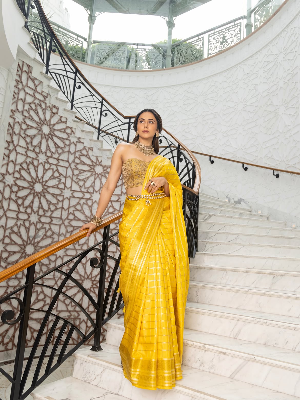 Rakul Preet Singh Stunning Looks in Saree for Ramayana Event