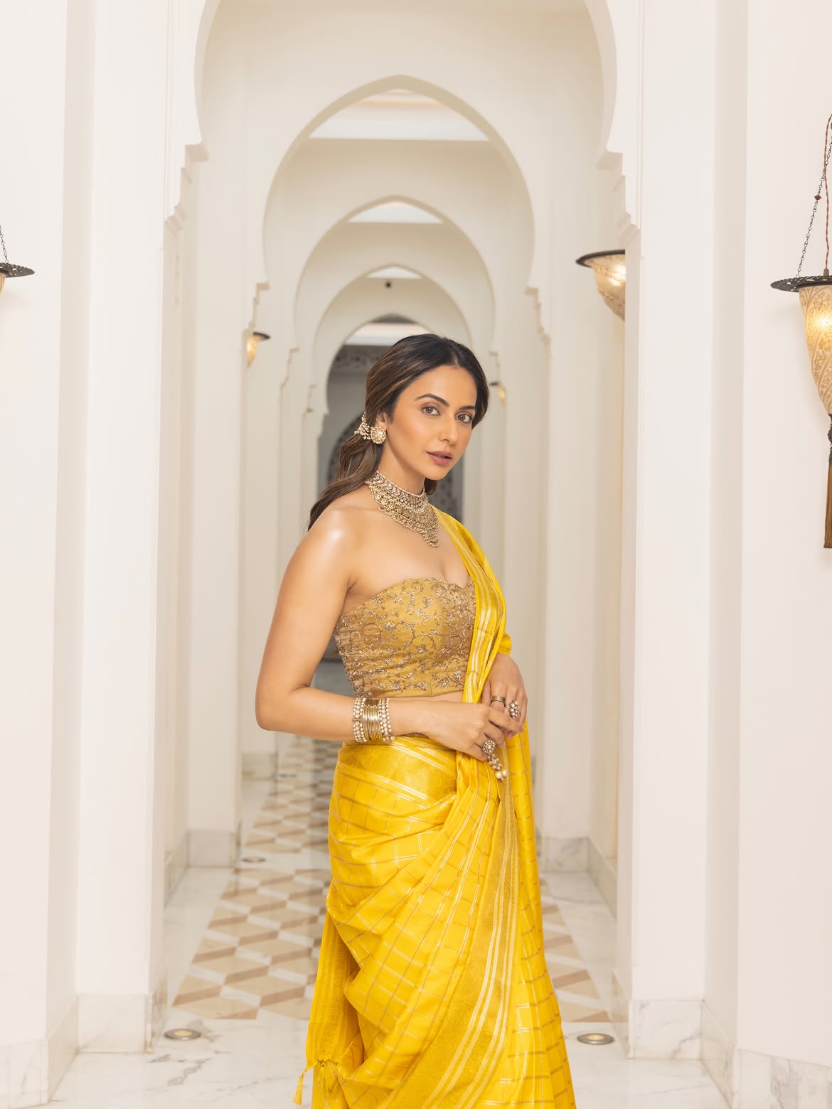 Rakul Preet Singh Stunning Looks in Saree for Ramayana Event
